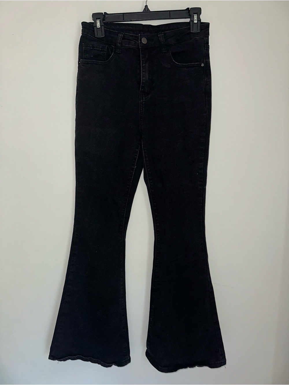 SHEIN Black High-Rise Flared Jeans